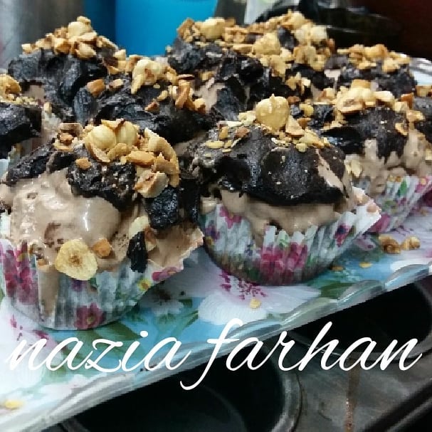 Choco-Hazel Icecream Cupcakes