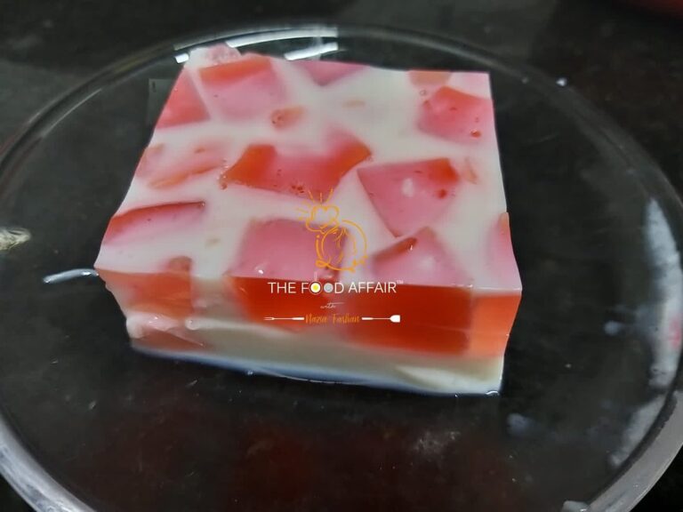 Raspberry / Jello China Grass Halwa